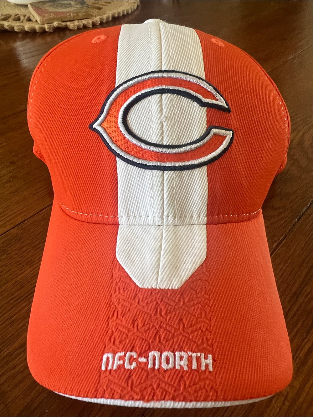 Chicago Bears NFC North Orange & White Baseball Cap with 'C' Logo